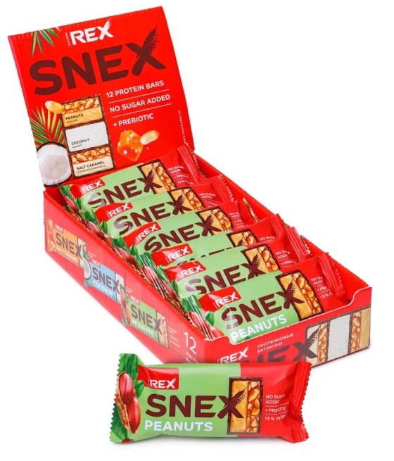 PROTEIN REX High-protein bar, raspberry-coconut flat white - 40g – low-calorie product from Protein Rex, buy in Bombbar