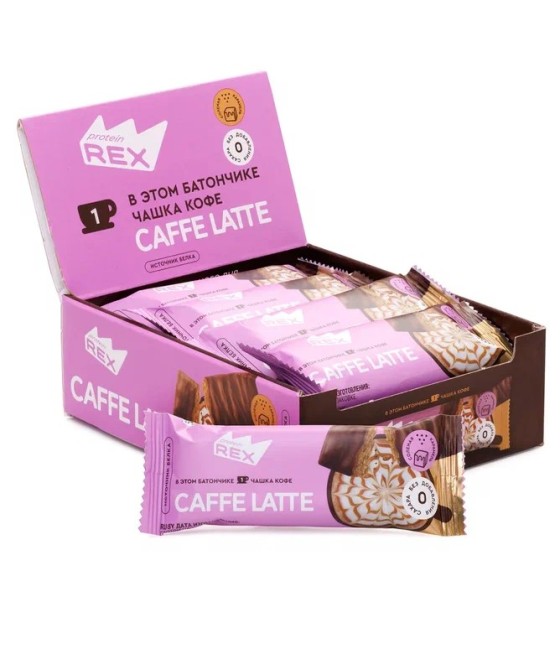 PROTEIN REX High protein bar, salted caramel latte - 40g