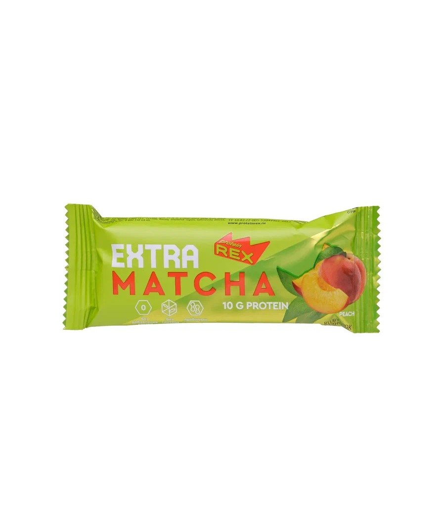 PROTEIN REX EXTRA High Protein Bar, Matcha Peach - 40g – low-calorie product from Protein Rex, buy in Bombbar