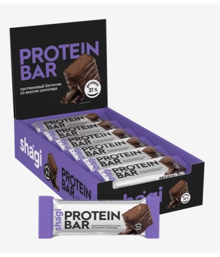 PROTEIN REX SHAGI Kõrge valgusisaldusega batoon šokolaadimaitsega - 40g