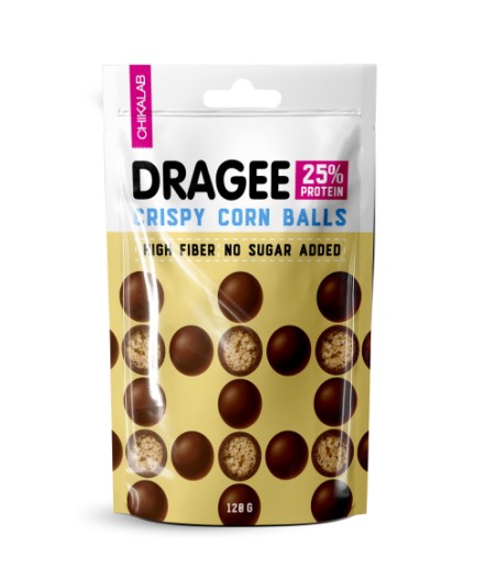 CHIKALAB Dragee Corn balls in chocolate, 120 g