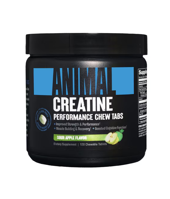 UNIVERSAL NUTRITION Animal Creatine Chews, Roheline õun - 120 närimistabletti