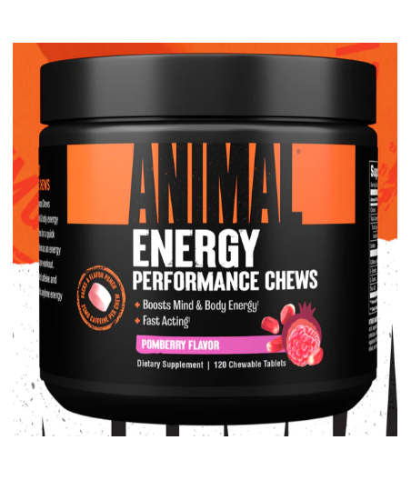 UNIVERSAL NUTRITION  Animal Energy Performance Chews, Pomberry - 120 chewable tabs