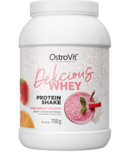 OSTROVIT Delicious WHEY, strawberry wafers - 700 g