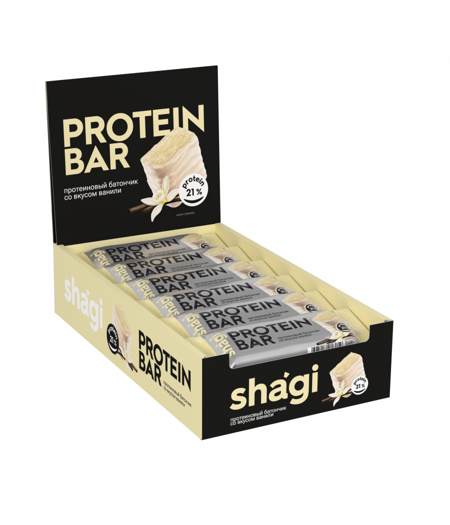 PROTEIN REX SHAGI High-protein bar with vanilla flavor - 40g – low-calorie product from Protein Rex, buy in Bombbar