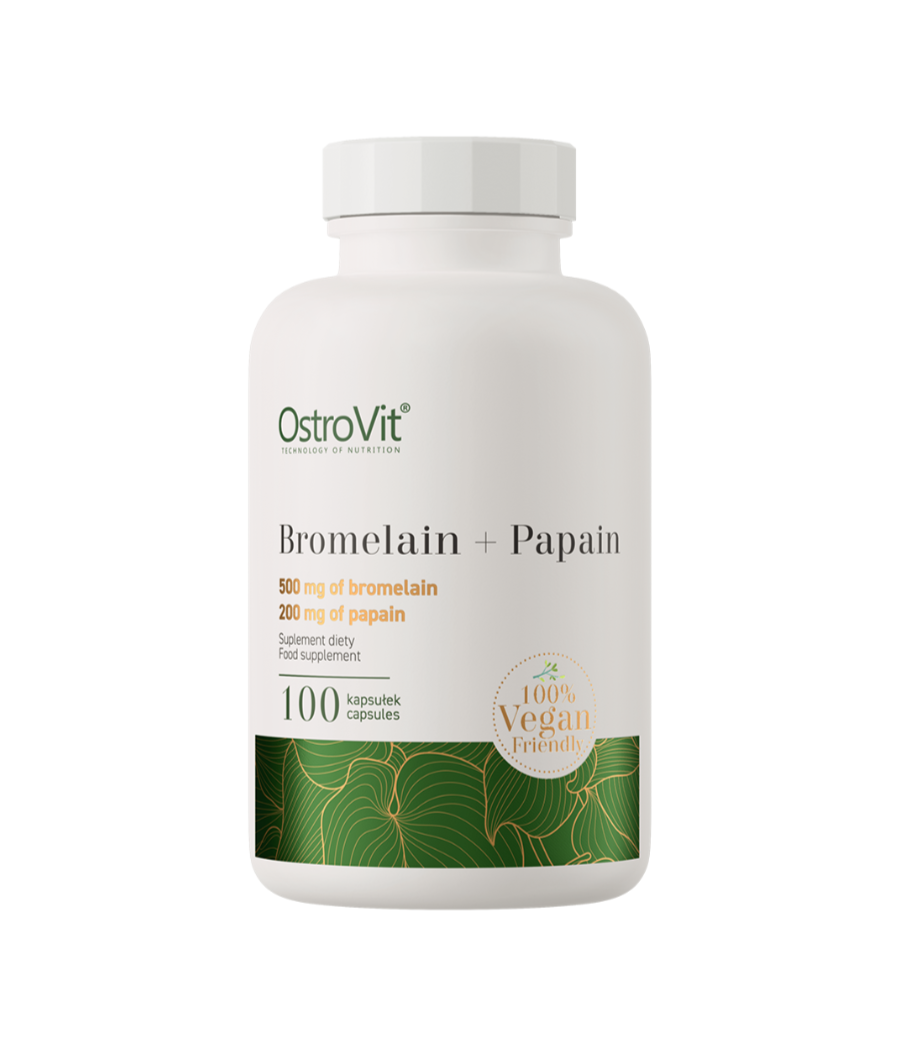 OSTROVIT Bromelain + Papain VEGE - 100 capsules – low-calorie product from Ostrovit, buy in Bombbar