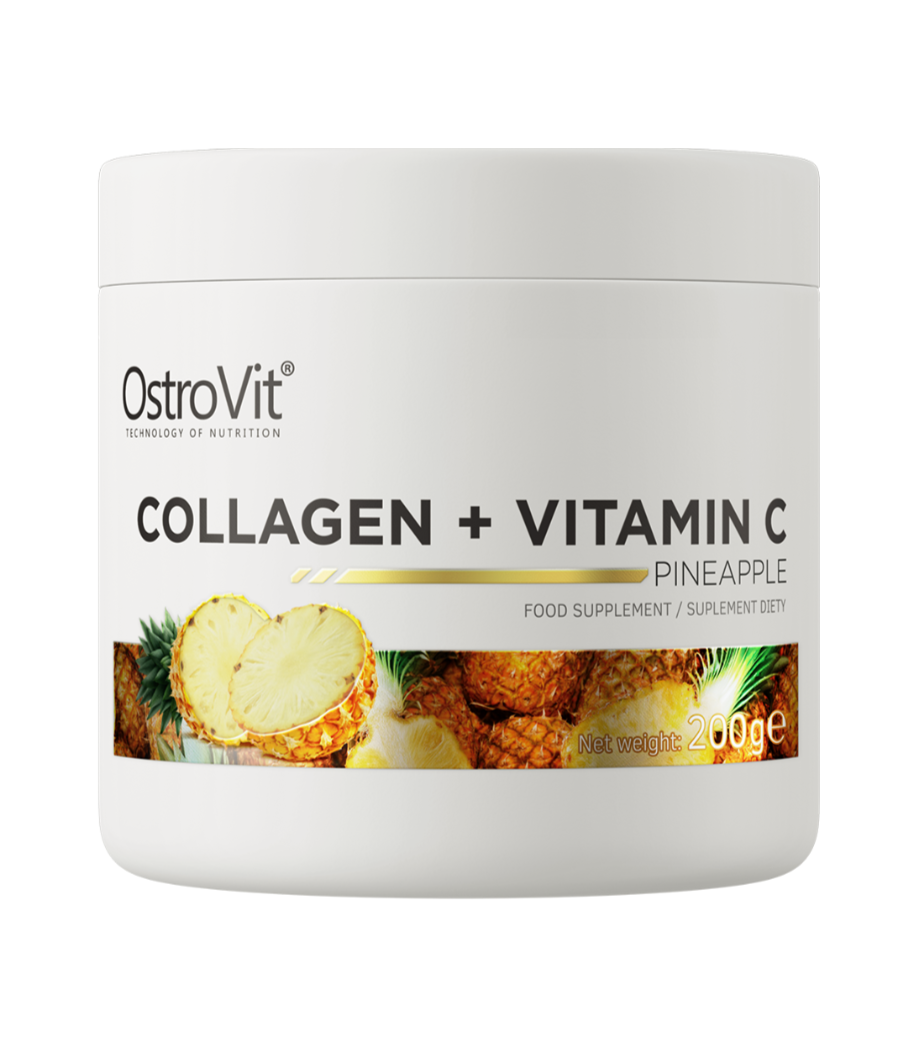 OSTROVIT Collagen + Vitamin C, pineapple - 200 g – low-calorie product from Ostrovit, buy in Bombbar