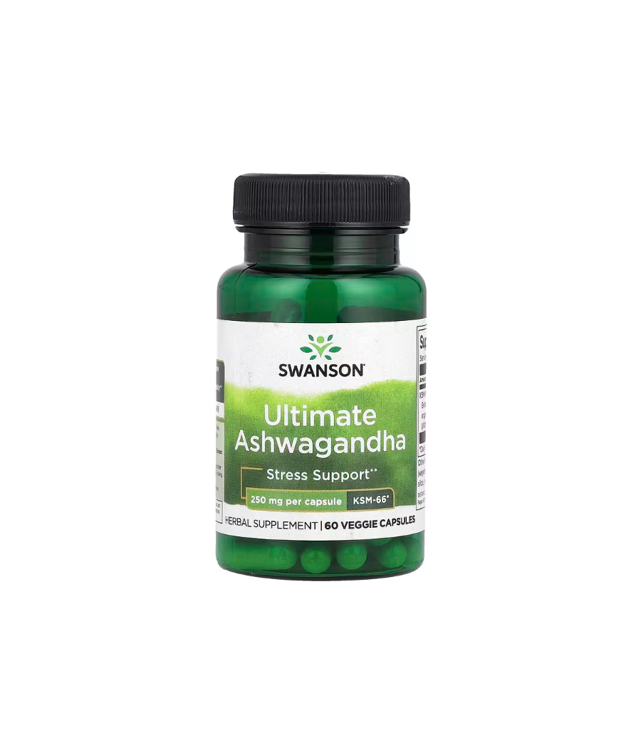 SWANSON Ashwagandha Ultimate KSM-66, 250mg – 60 vcaps – madala kalorsusega toode firmalt SWANSON, osta Bombbar-ist