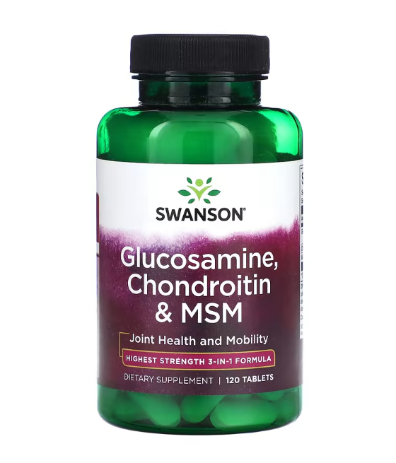 SWANSON glükoosamiin, kondroitiin ja MSM, 750 mg - 120 tabletti