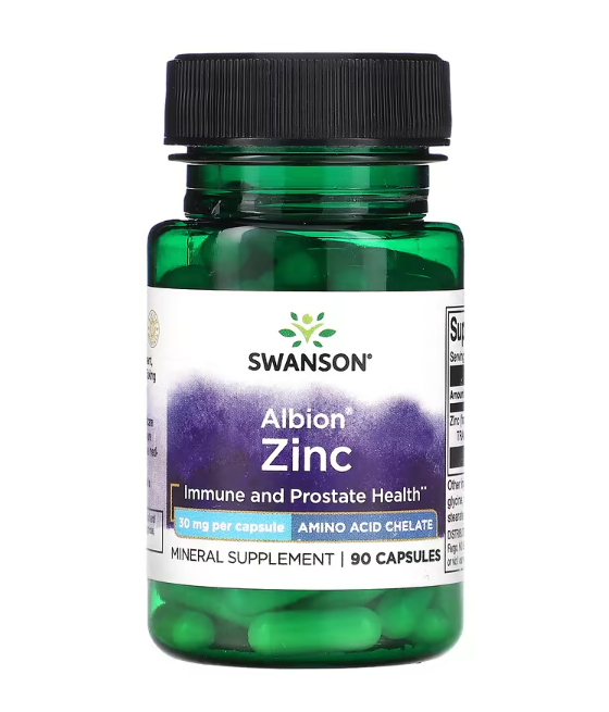 SWANSON Chelated Zinc, 30mg...