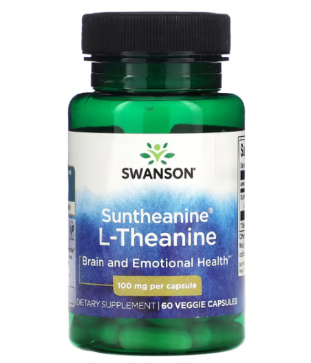 SWANSON Suntheanine L-Theanine, 100mg - 60 vcaps