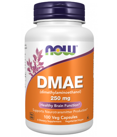 NOW FOODS DMAE (диметиламиноэтанол), 250 мг - 100 растительных капсул