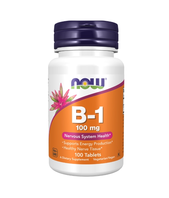 NOW FOODS Vitamiin B-1 tiamiin, 100mg - 100 tabletti