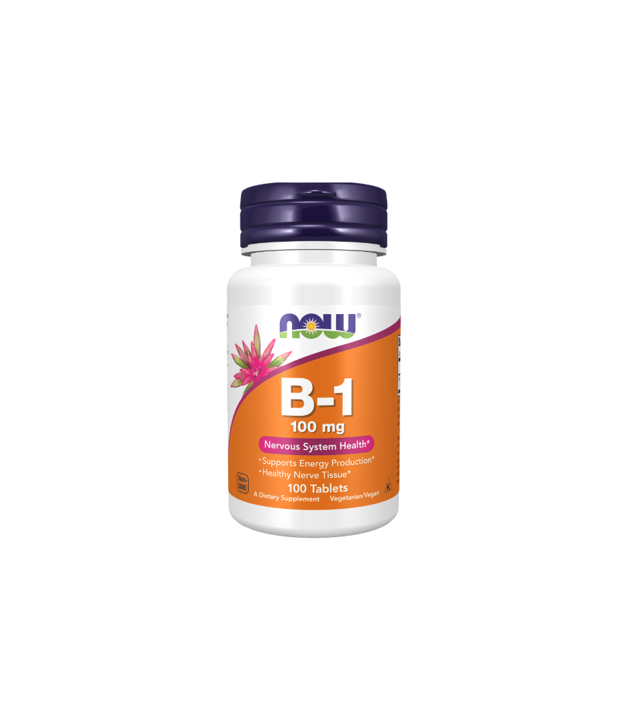 NOW FOODS Vitamin B-1 Thiamine, 100mg - 100 tablets – low-calorie product from NOW, buy in Bombbar