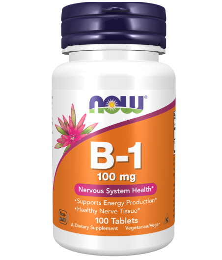 NOW FOODS Vitamin B-1 Thiamine, 100mg - 100 tablets