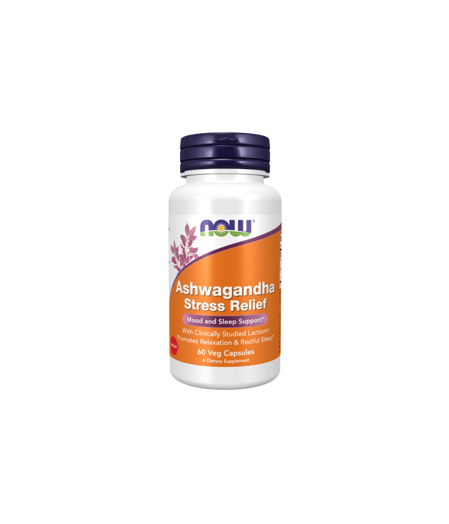 NOW FOODS Ashwagandha Stress Relief - 60 vcaps – low-calorie product from NOW, buy in Bombbar