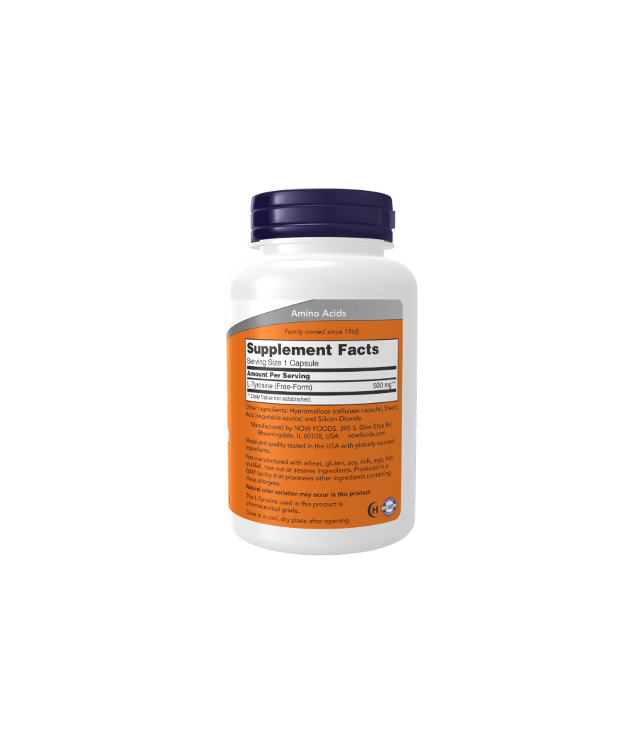 NOW FOODS L-Tyrosine, 500mg - 120 caps – low-calorie product from NOW, buy in Bombbar