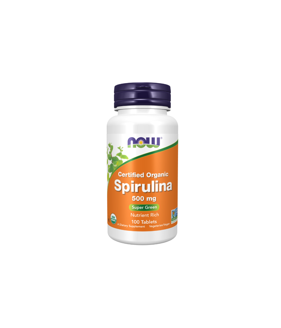 NOW FOODS Spirulina, 500mg - 100 tabletti – madala kalorsusega toode firmalt NOW, osta Bombbar-ist