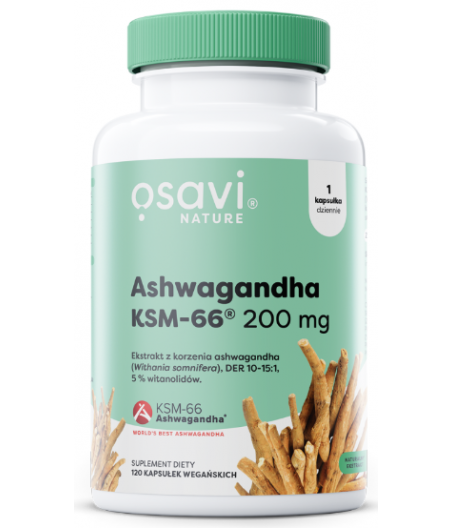 OSAVI Ashwagandha KSM-66, 200mg - 120 vegan caps