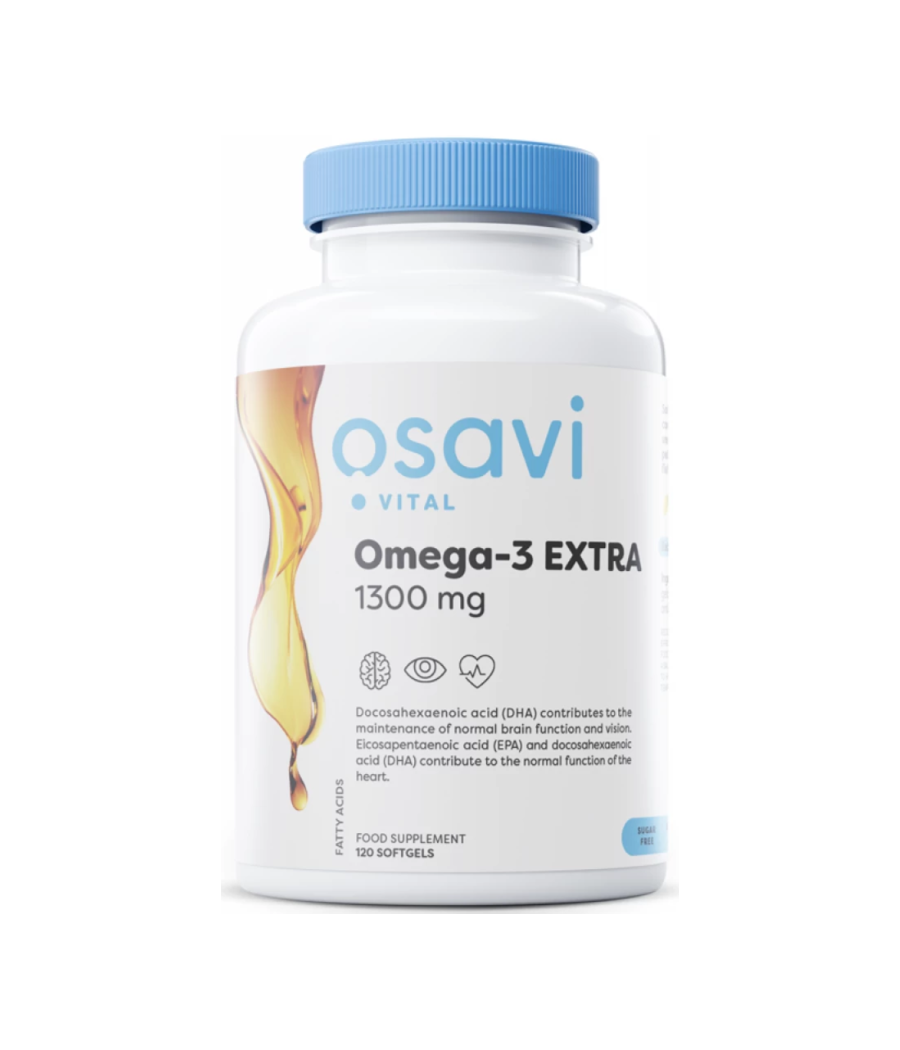 Omega-3 Extra Molecularly Distilled, 1300mg (Lemon) - 120 softgels – low-calorie product from Osavi, buy in Bombbar