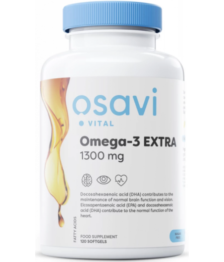 Omega-3 Extra Molecularly Distilled, 1300mg (Lemon) - 120 softgels