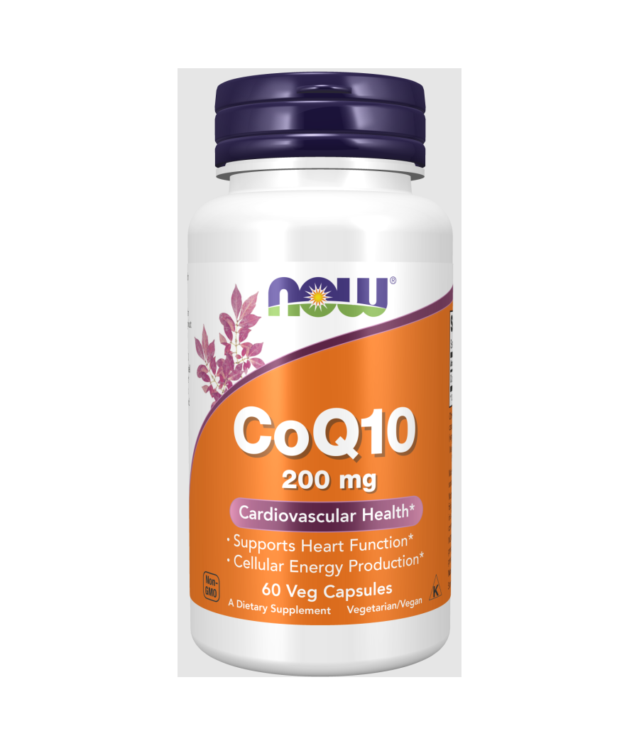 NOW FOODS Koensüüm CoQ10, 200 mg - 60 vkaps – madala kalorsusega toode firmalt NOW, osta Bombbar-ist