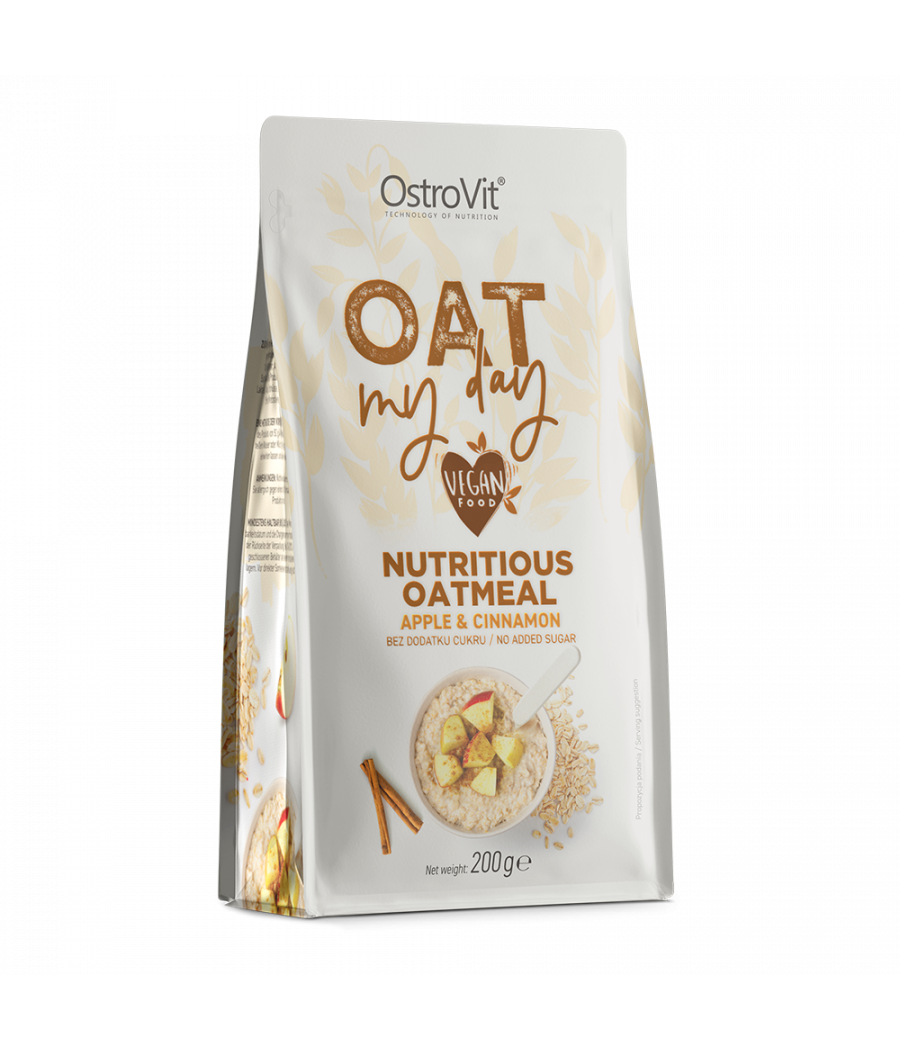 OSTROVIT Oat My Day каша, яблоко-корица - 200 г – низкокалорийный продукт от Ostrovit, купить в Bombbar