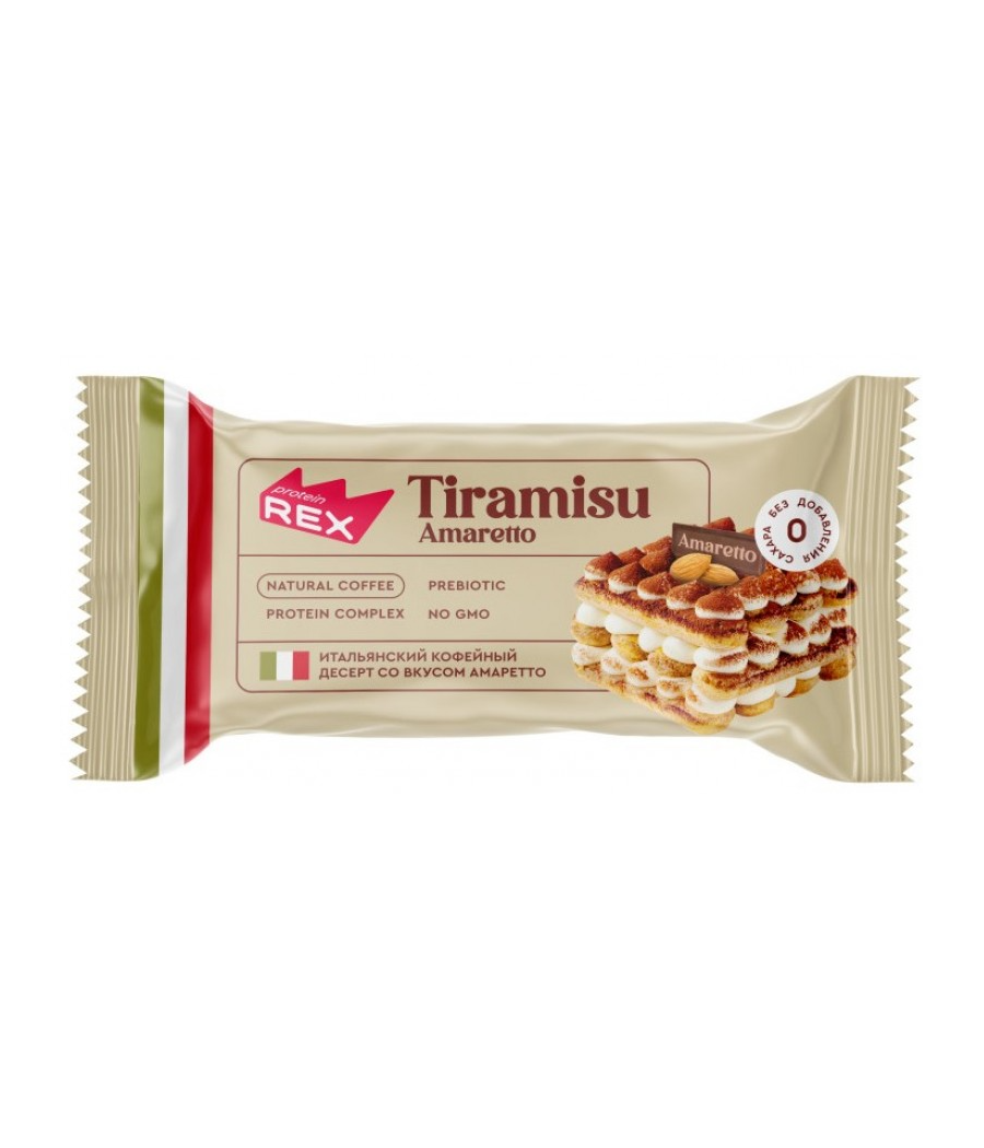 PROTEIN REX Protein cake Tiramisu amaretto, 40 g – low-calorie product from Protein Rex, buy in Bombbar