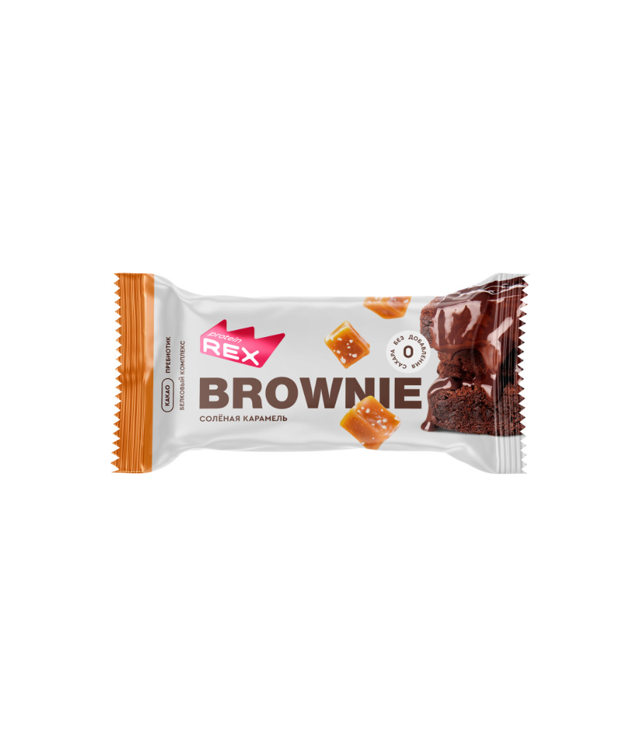 PROTEIN REX Proteiin Brownie soolakaramellkook, 50 g – madala kalorsusega toode firmalt Protein Rex, osta Bombbar-ist