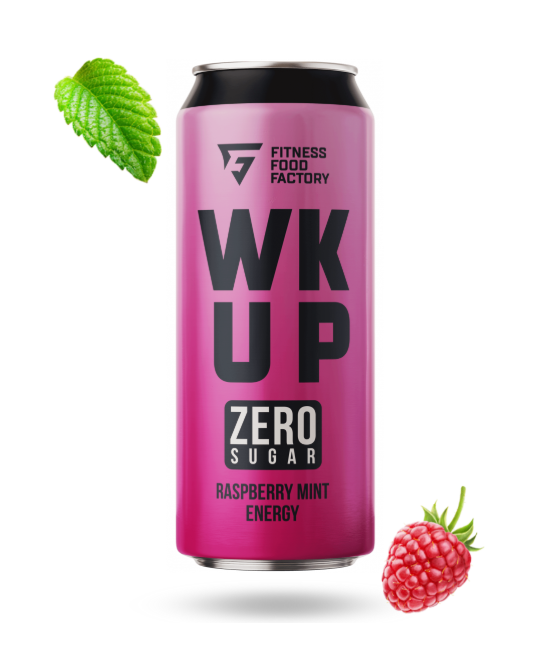 FITNESS FOOD FACTORY Энергетический напиток WK UP Малина-Мята, 450 мл