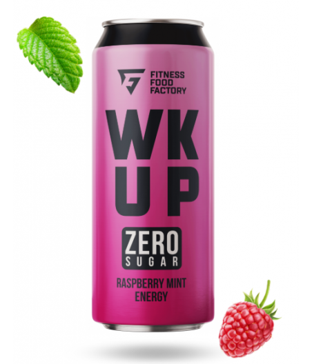 FITNESS FOOD FACTORY Энергетический напиток WK UP Малина-Мята, 450 мл