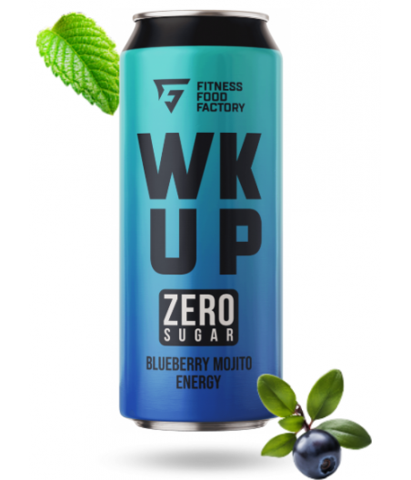 FITNESS FOOD FACTORY Энергетический напиток WK UP Черничный мохито, 450 мл