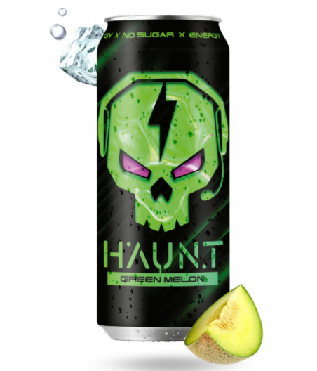 FITNESS FOOD FACTORY Энергетический напиток HAUNT, Зелёная дыня, 450 мл