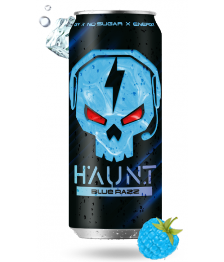 FITNESS FOOD FACTORY Энергетический напиток HAUNT, Синяя малина, 450 мл