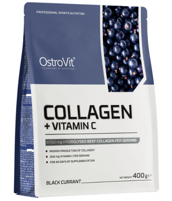 OSTROVIT Kollageen + Vitamiin C, Must Sõstar - 400 g