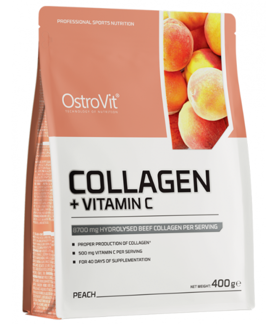 OSTROVIT Collagen + Vitamin C, peach - 400 g