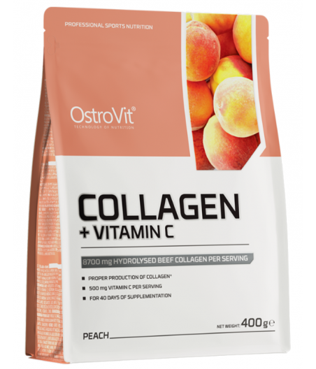 OSTROVIT Collagen + Vitamin C, peach - 400 g