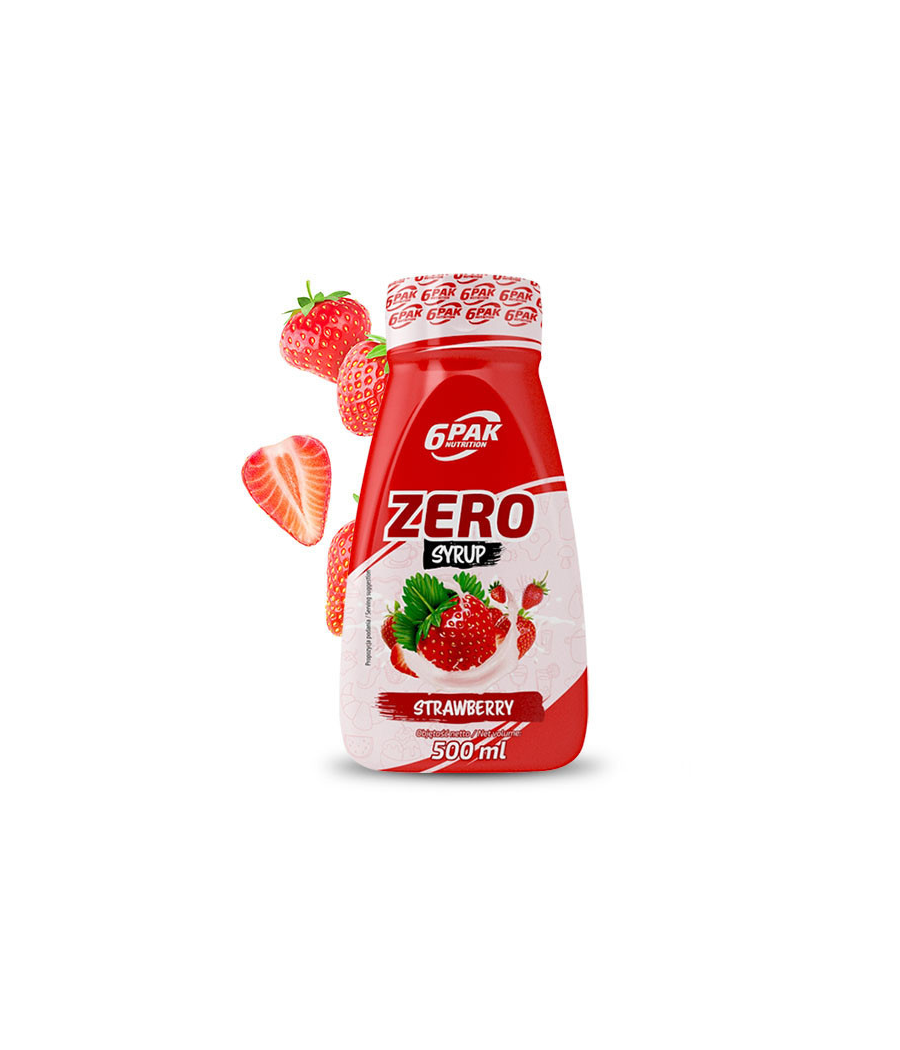 6PAK Siirup ZERO – Maasikas, 500 ml – madala kalorsusega toode firmalt 6PAK Nutrition, osta Bombbar-ist 6PAK Siirup ZERO – Maasikas, 500 ml – madala kalorsusega toode firmalt 6PAK Nutrition, osta Bombbar-ist