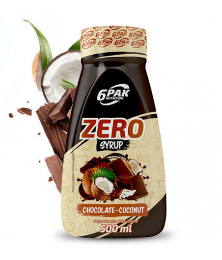 6PAK Сироп ZERO – Шоколад и кокос, 500 мл