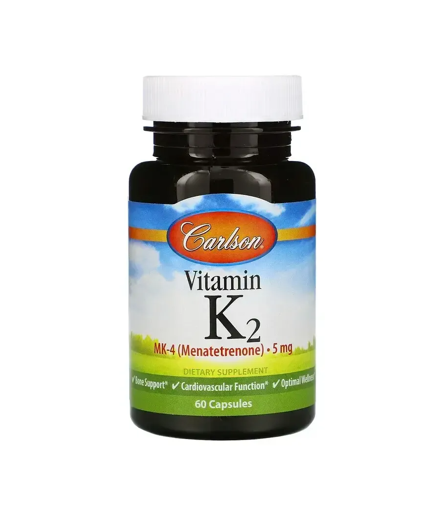 CARLSON Vitamiin K2 MK-4, 5mg - 60 kapslit – madala kalorsusega toode firmalt Carlson, osta Bombbar-ist CARLSON Vitamiin K2 MK-4, 5mg - 60 kapslit – madala kalorsusega toode firmalt Carlson, osta Bombbar-ist