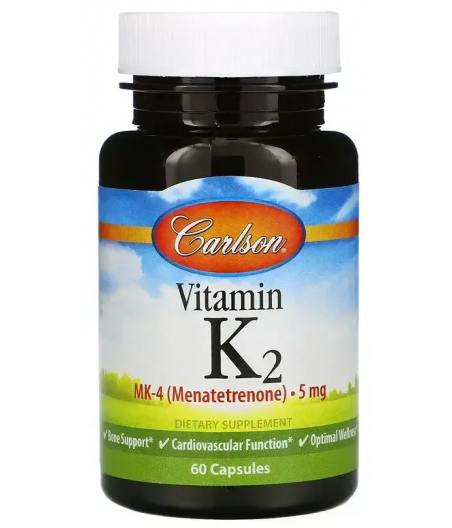 CARLSON Vitamiin K2 MK-4, 5mg - 60 kapslit