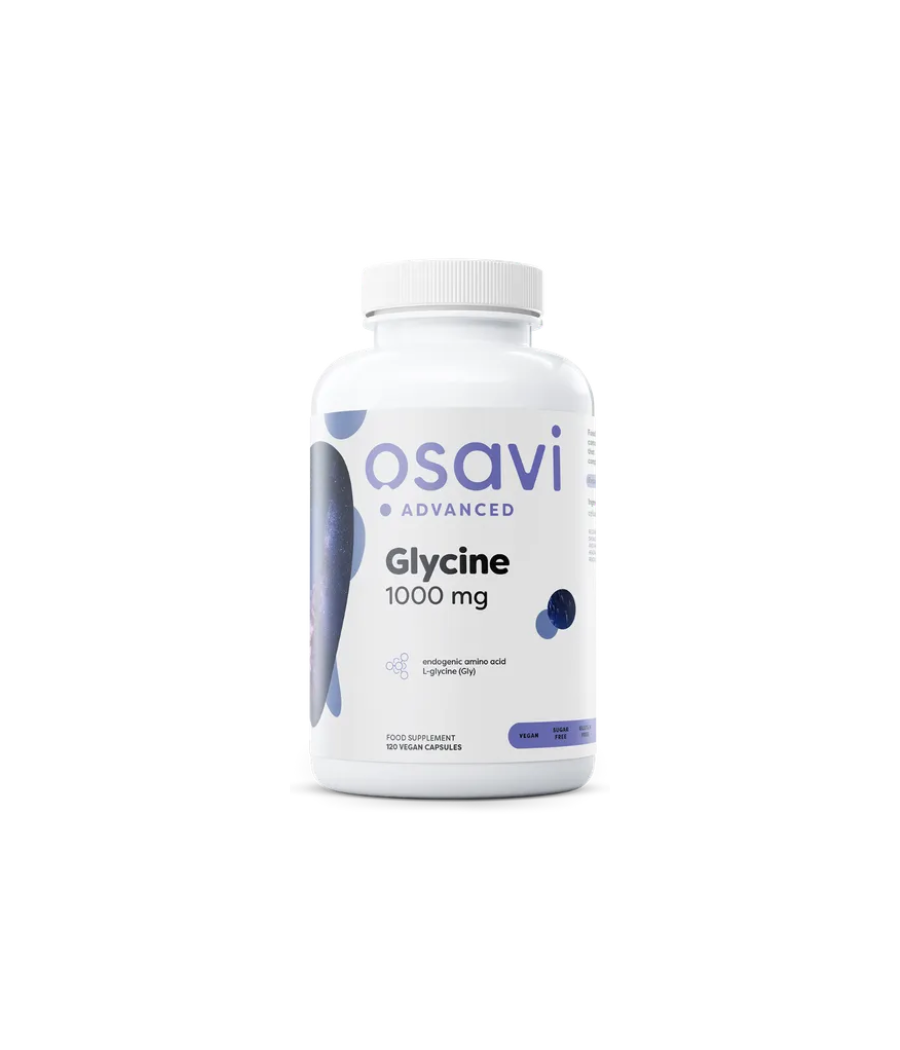 OSAVI Glütsiin, 1000mg - 60 vegan kapslit – madala kalorsusega toode firmalt Osavi, osta Bombbar-ist OSAVI Glütsiin, 1000mg - 60 vegan kapslit – madala kalorsusega toode firmalt Osavi, osta Bombbar-ist