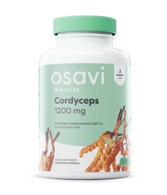 OSAVI Cordyceps, 1200mg - 60 vegan kapslit