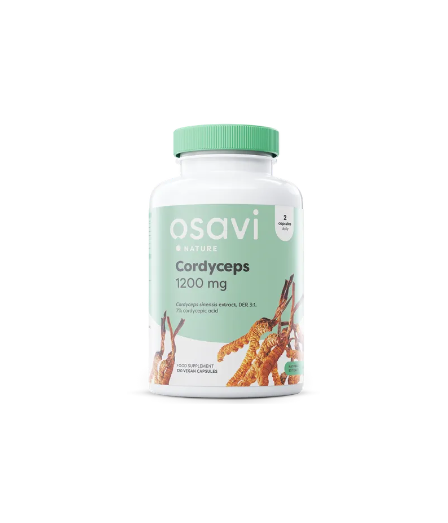 OSAVI Cordyceps, 1200mg - 60 vegan kapslit – madala kalorsusega toode firmalt Osavi, osta Bombbar-ist OSAVI Cordyceps, 1200mg - 60 vegan kapslit – madala kalorsusega toode firmalt Osavi, osta Bombbar-ist