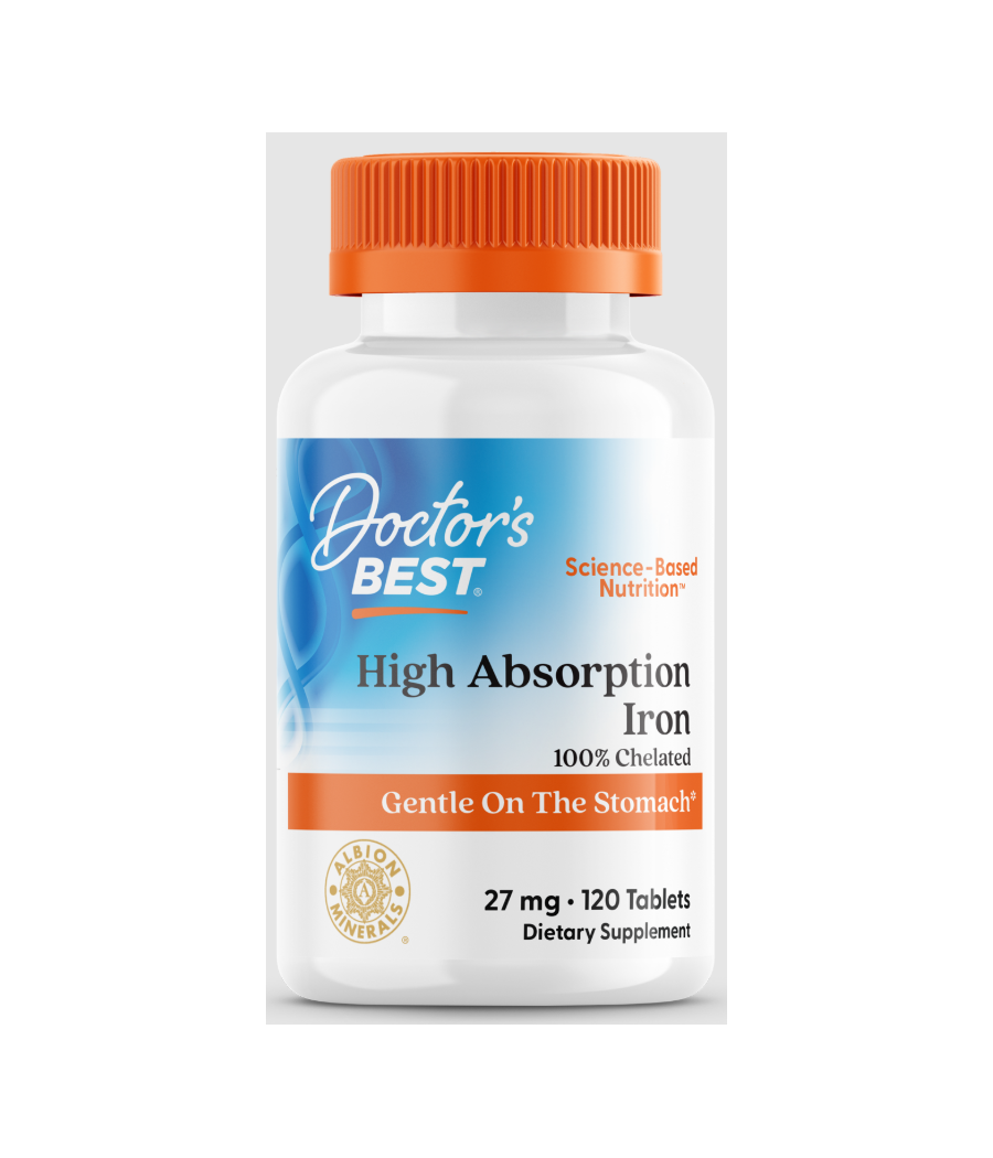 DOCTOR'S BEST High Absorption Iron, 27 mg, N120 – low-calorie product from Doctor's BEST, buy in Bombbar DOCTOR'S BEST High Absorption Iron, 27 mg, N120 – low-calorie product from Doctor's BEST, buy in Bombbar