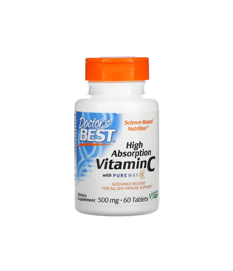 DOCTOR'S BEST High Absorption Vitamin C with PureWay-C, 500mg, N60 – low-calorie product from Doctor's BEST, buy in Bombbar DOCTOR'S BEST High Absorption Vitamin C with PureWay-C, 500mg, N60 – low-calorie product from Doctor's BEST, buy in Bombbar