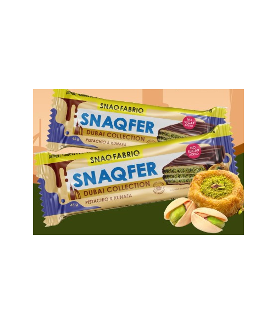 SNAQ FABRIQ Батончик вафельный Фисташка и Кунафа, Dubai Collection, 45 г