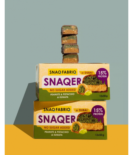 SNAQ FABRIQ Baton "Maapähkel, pistaatsia ja kunafa", Dubai sari, 50 g