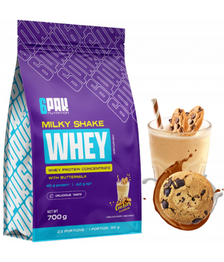 6PAK MILKY SHAKE WHEY, küpsised - 700 g