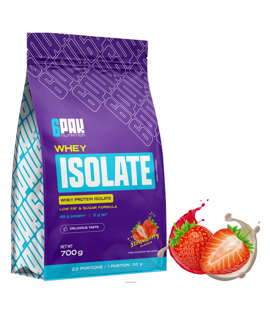 6PAK WHEY ISOLATE, strawberry - 700gram – low-calorie product from 6PAK Nutrition, buy in Bombbar